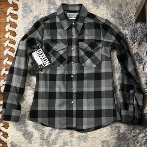 DIXXON Women’s Charcoal and Black Flannel - S